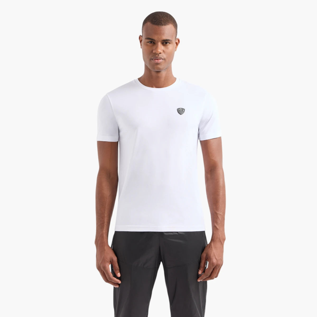 EA7 Slim Fit Premium Shield Crewneck T-Shirt | LEVISONS