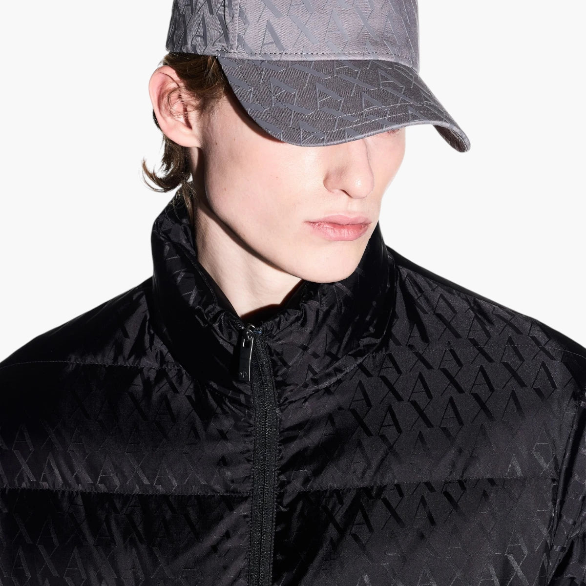 Armani Exchange All Over Logo Cotton Cap With Adjustable Back | LEVISONS