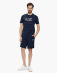 EA7 Lux Identity Cotton Crewneck T-Shirt | LEVISONS