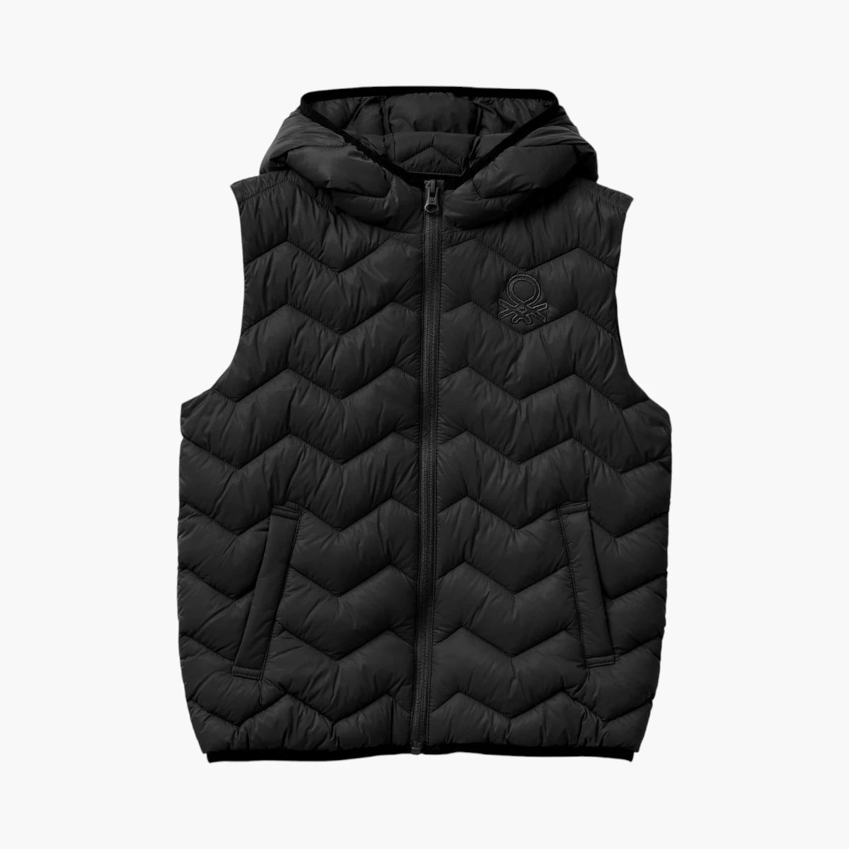 United Colors Of Benetton Boy Junior Padded Vest With Hood | LEVISONS