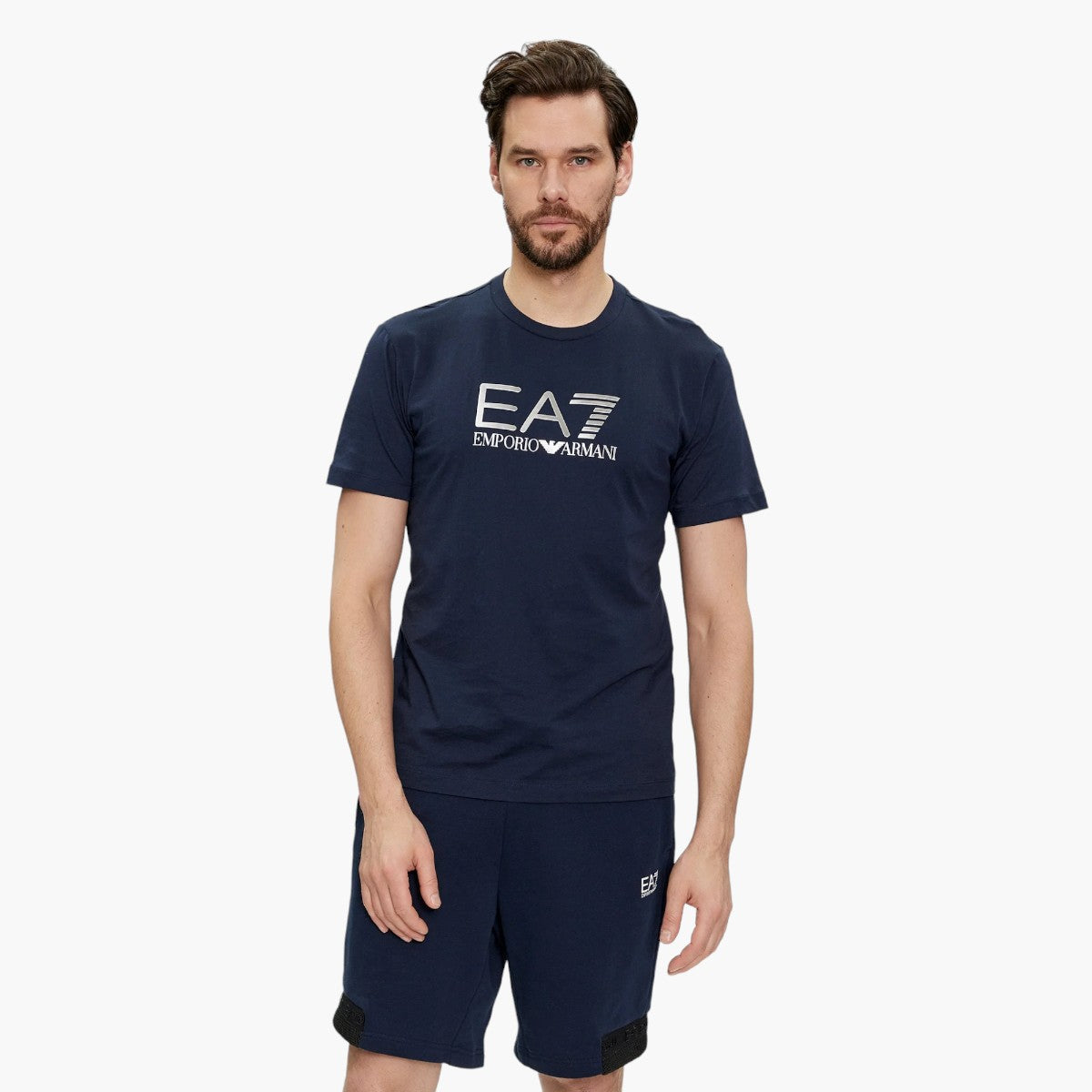 EA7 Lux Identity Cotton Crewneck T-Shirt | LEVISONS