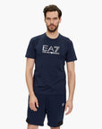 EA7 Lux Identity Cotton Crewneck T-Shirt | LEVISONS