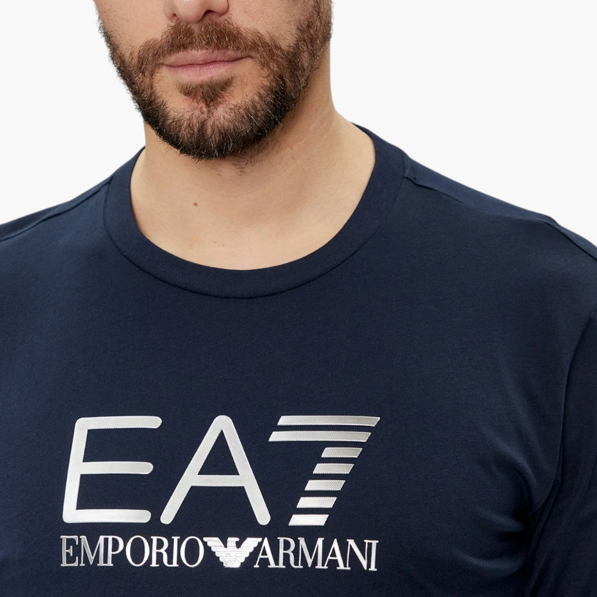 EA7 Lux Identity Cotton Crewneck T-Shirt | LEVISONS