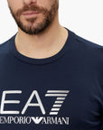 EA7 Lux Identity Cotton Crewneck T-Shirt | LEVISONS