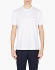 Emporio Armani Crewneck T-Shirt With Micro Logo Lettering | LEVISONS