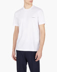 Emporio Armani Crewneck T-Shirt With Micro Logo Lettering | LEVISONS