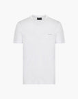 Emporio Armani Crewneck T-Shirt With Micro Logo Lettering | LEVISONS