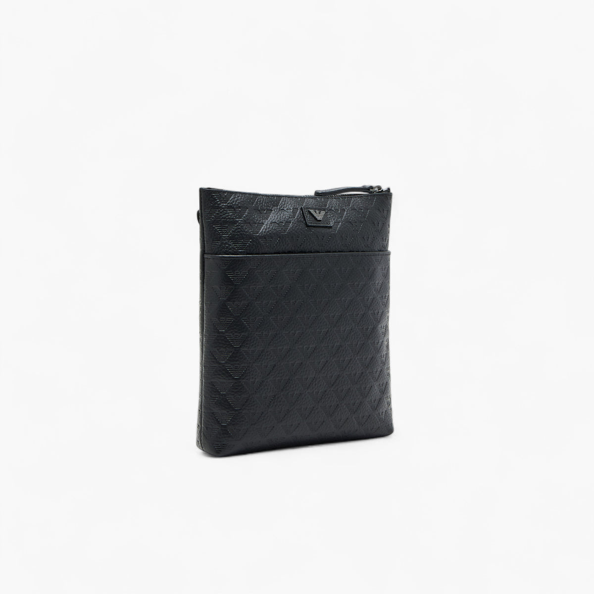 Emporio Armani All-Over Logo Flat Leather Shoulder Bag | LEVISONS