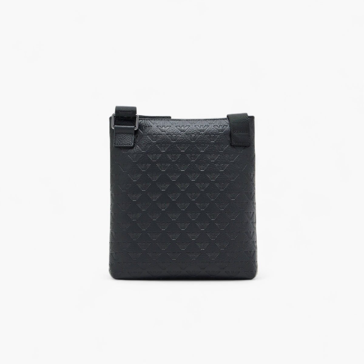 Emporio Armani All-Over Logo Flat Leather Shoulder Bag | LEVISONS