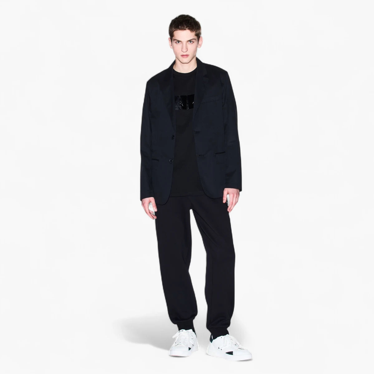 Armani Exchange Relaxed Fit Cotton Joggers With Vinyl Logo Patch | LEVISONS