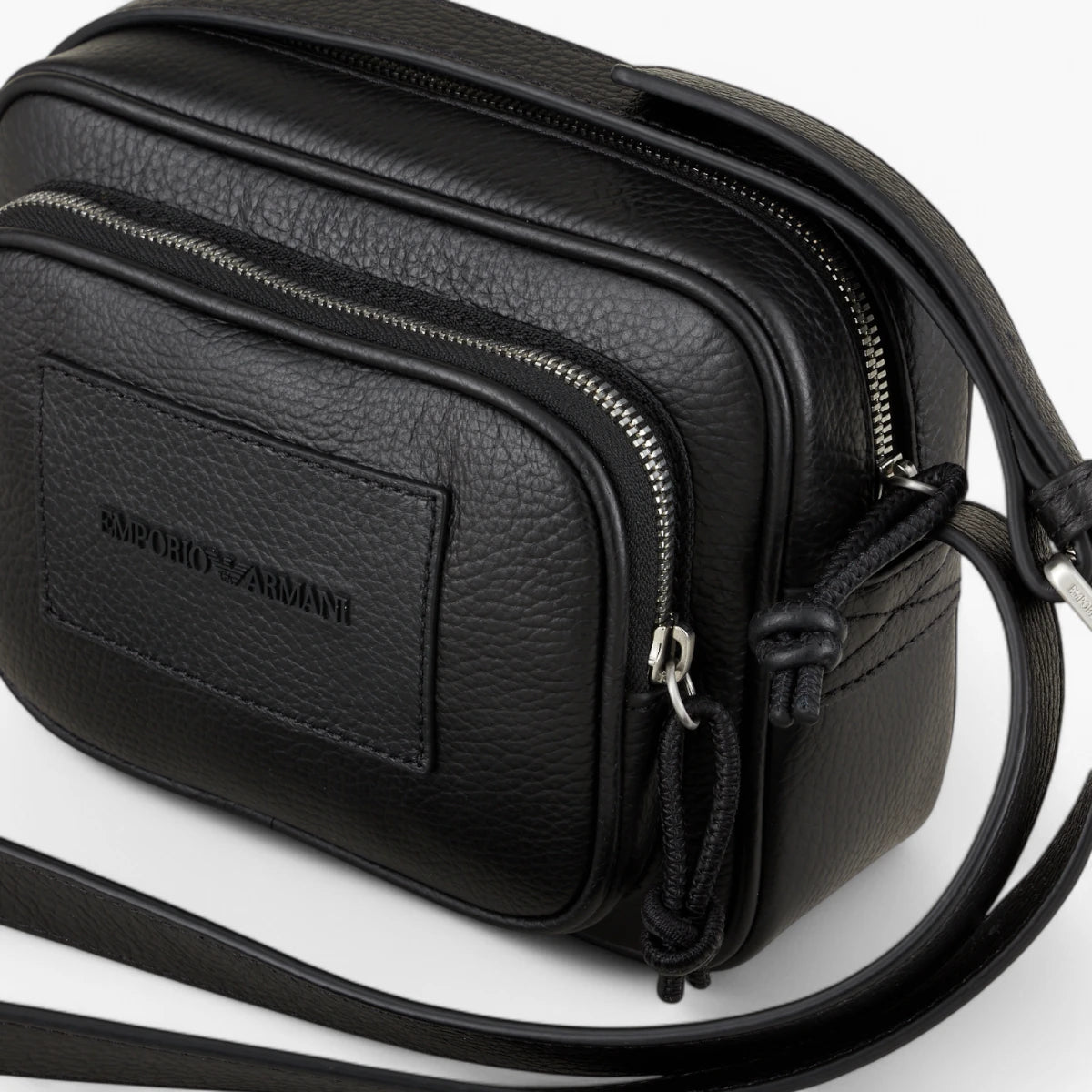 Emporio Armani Leather Camera Case With Adjustable Shoulder Strap | LEVISONS