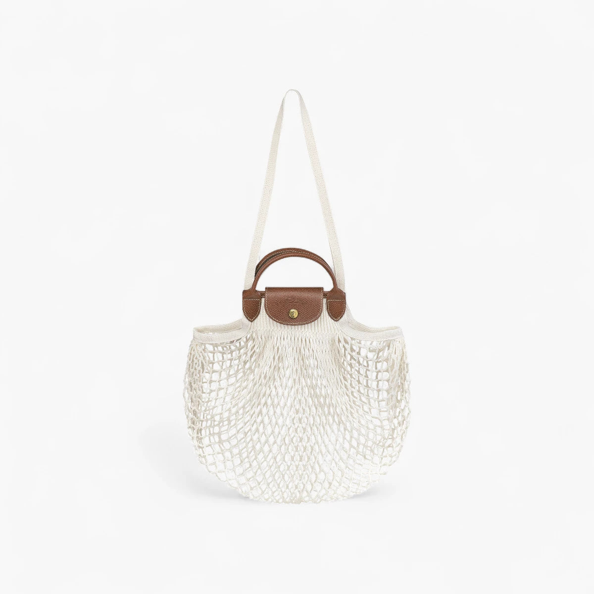 Longchamp Le Pliage Filet Shoulder Bag Ecru | LEVISONS