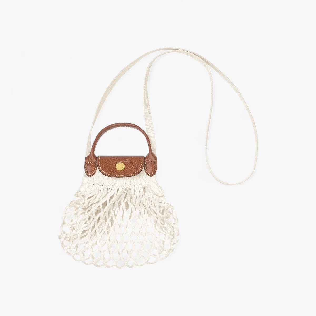 Longchamp Le Pliage Filet Clutch Ecru | LEVISONS