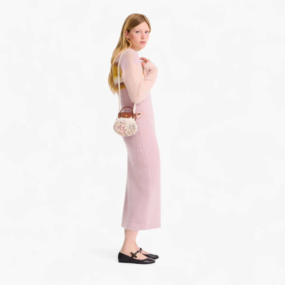 Longchamp Le Pliage Filet Clutch Ecru | LEVISONS