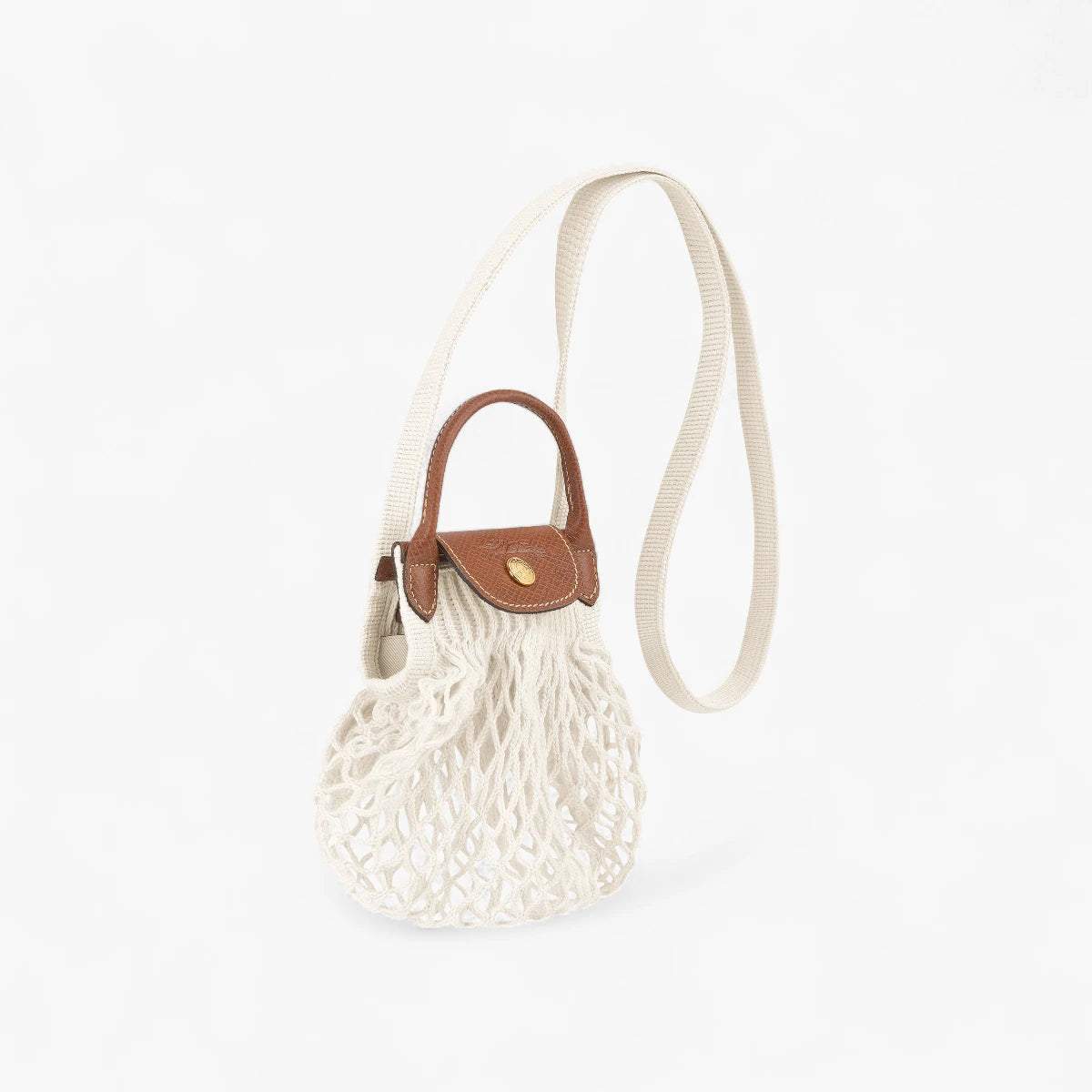 Longchamp Le Pliage Filet Clutch Ecru | LEVISONS