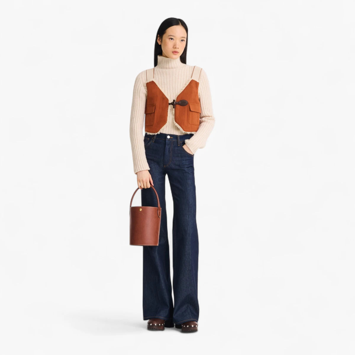 Longchamp Epure Top Handle Bag Brown | LEVISONS