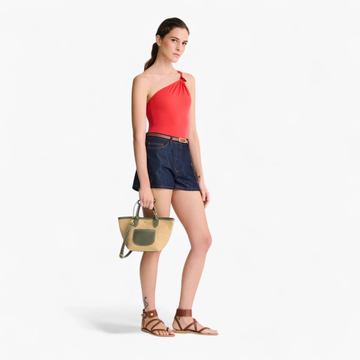 Longchamp Le Panier Pliage Cross Body Bag Artichoke | LEVISONS