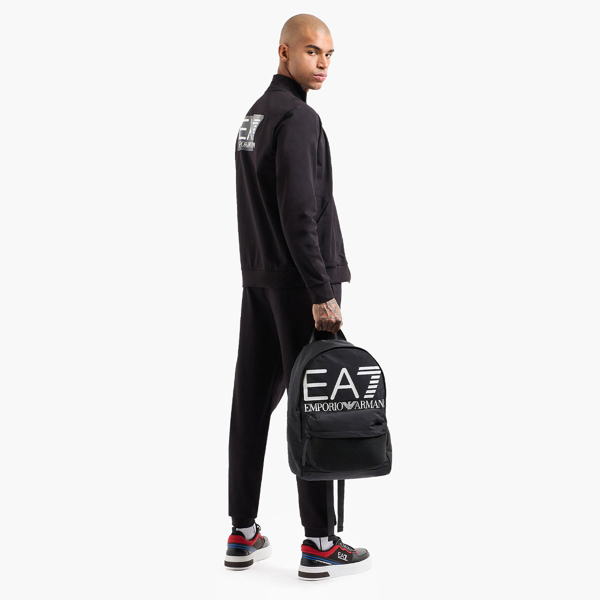 EA7 Cotton Tracksuit With Graphic Logo On The Back | LEVISONS