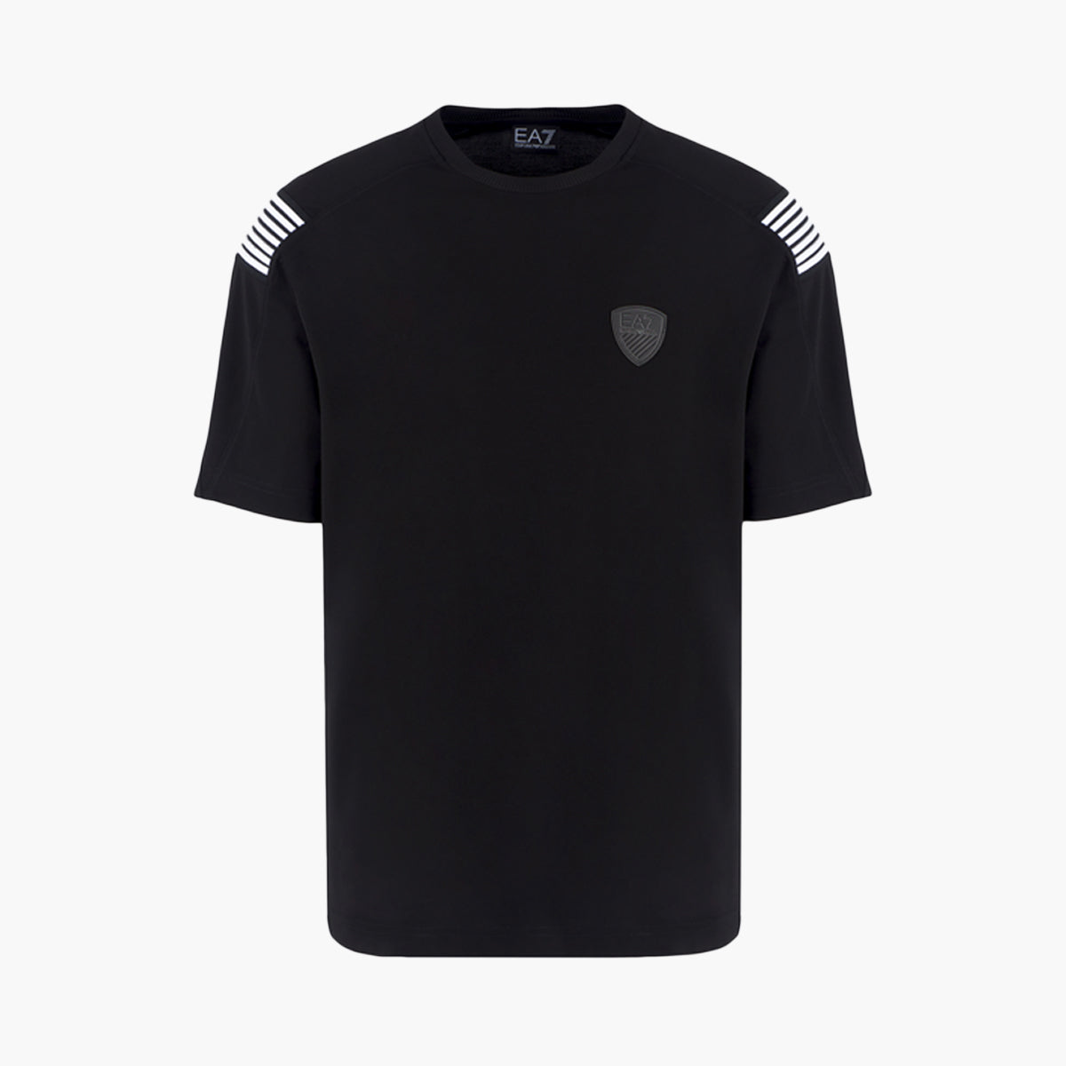 Ea7 Modern Fit Premium Shiled Cotton Crewneck T-Shirt | LEVISONS