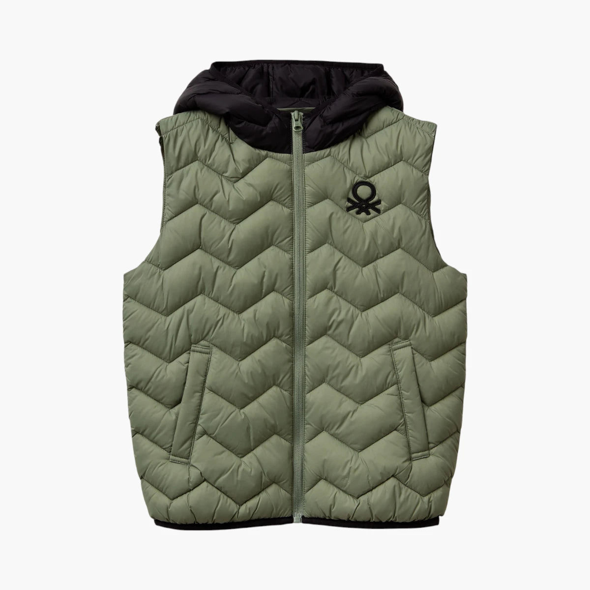 United Colors Of Benetton Boy Junior Padded Vest With Hood | LEVISONS
