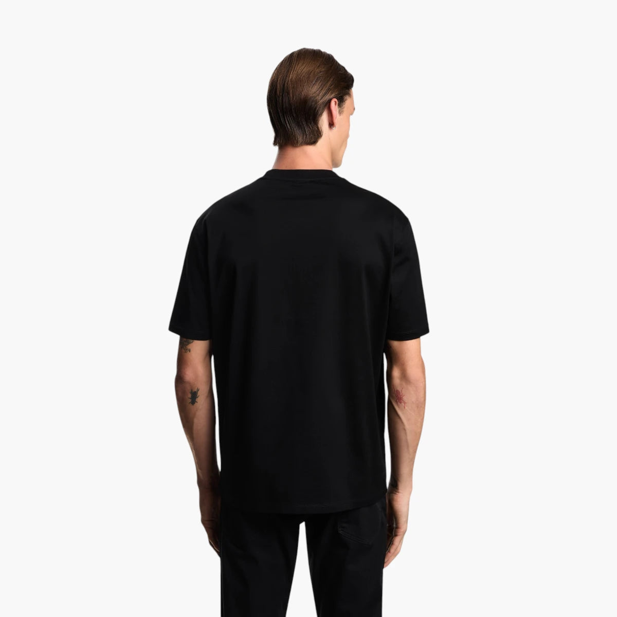 Emporio Armani Regular Fit Cotton T-Shirt With Intarsia Logo | LEVISONS