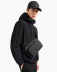 Emporio Armani All Over Logo Jaquard Shoulder Bag With Adjustable Straps | LEVISONS