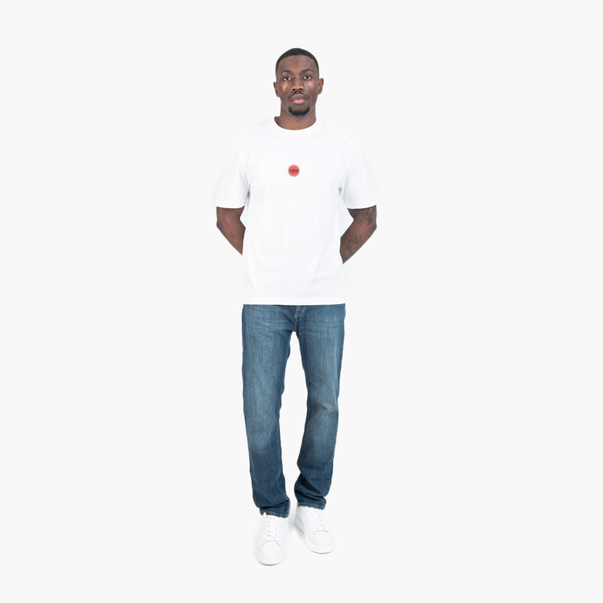 Hugo Red Cotton-Jersey T-Shirt With Racing Logos | LEVISONS