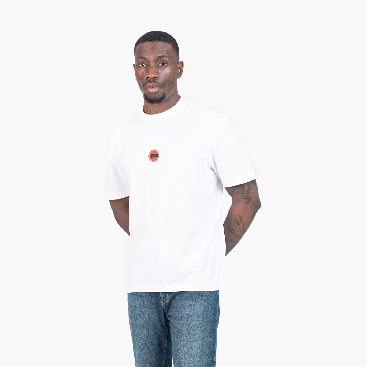 Hugo Red Cotton-Jersey T-Shirt With Racing Logos | LEVISONS