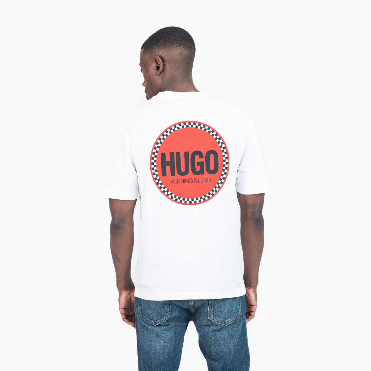 Hugo Red Cotton-Jersey T-Shirt With Racing Logos | LEVISONS