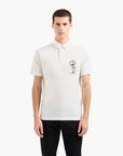 Emporio Armani Sustainable Cotton Blend Polo T-Shirt With Embroidery | LEVISONS