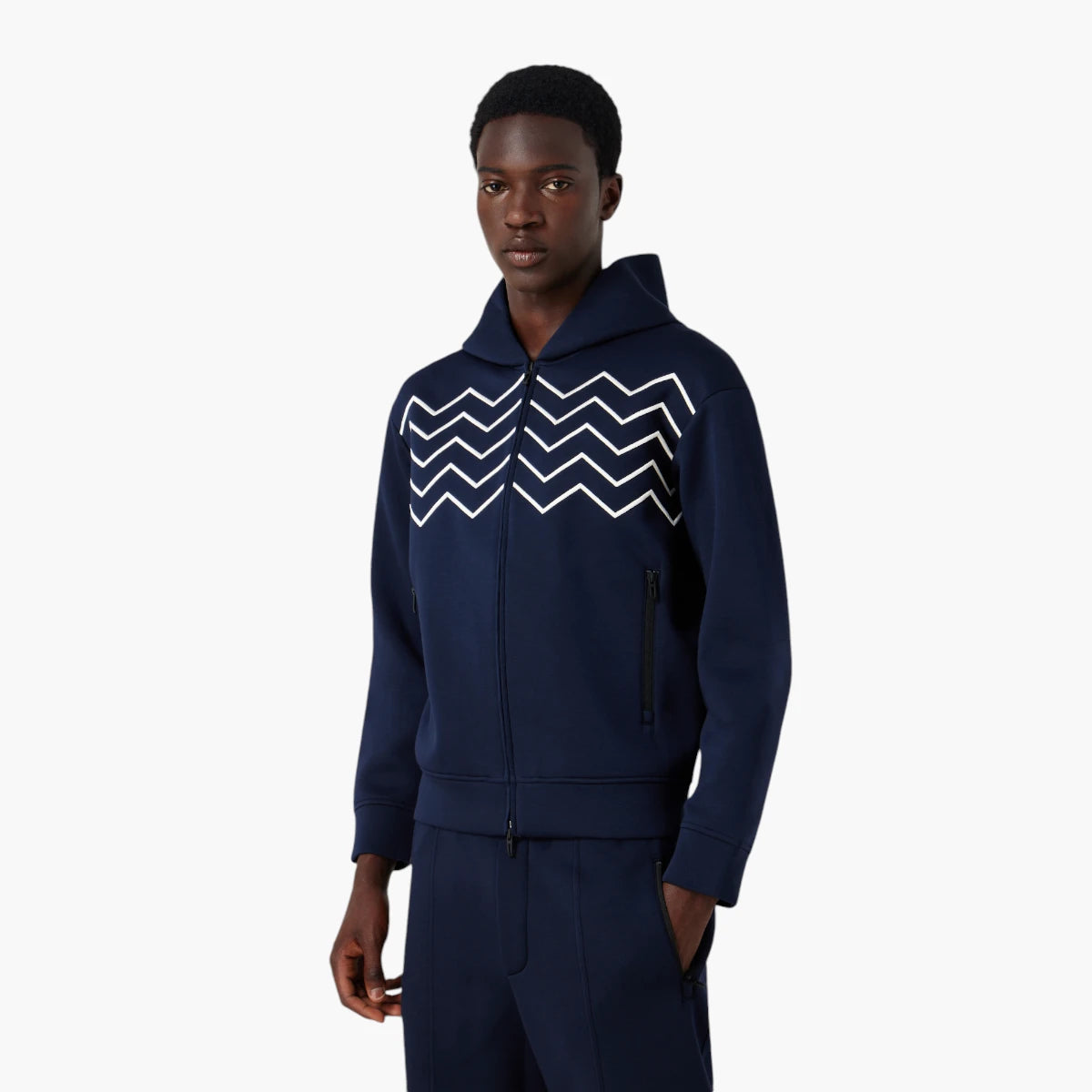 Emporio Armani Travel Collection Regular Fit Hooded Sweatshirt With Constrasting Design | LEVISONS