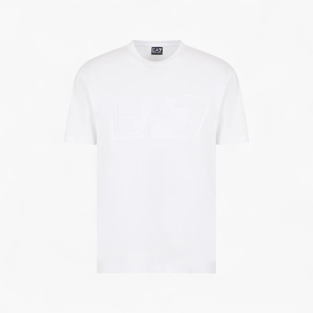 EA7 Regular Fit Logo Series Cotton Crewneck T-Shirt With Embossed Branding | LEVISONS