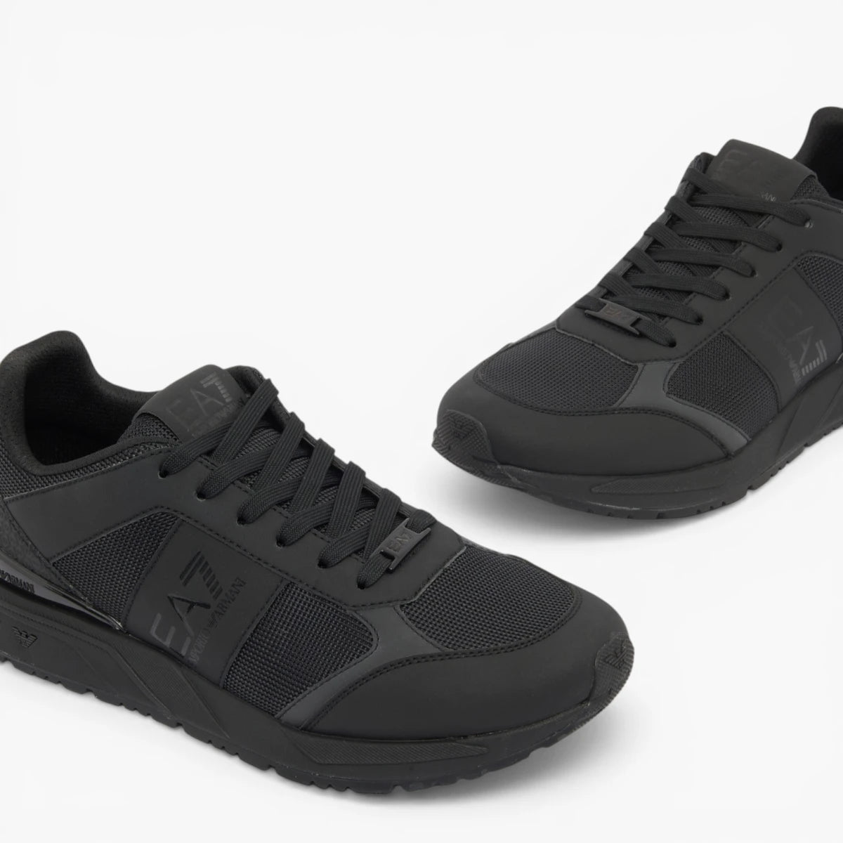 EA7 Black And White Evo Mesh Sneakers | LEVISONS
