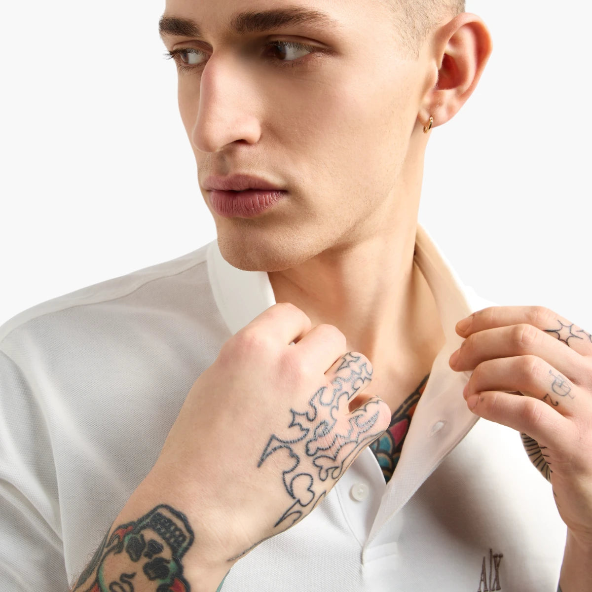 Armani Exchange Regular Fit Icon Logo Cotton Polo Shirt With Subtle Branding | LEVISONS