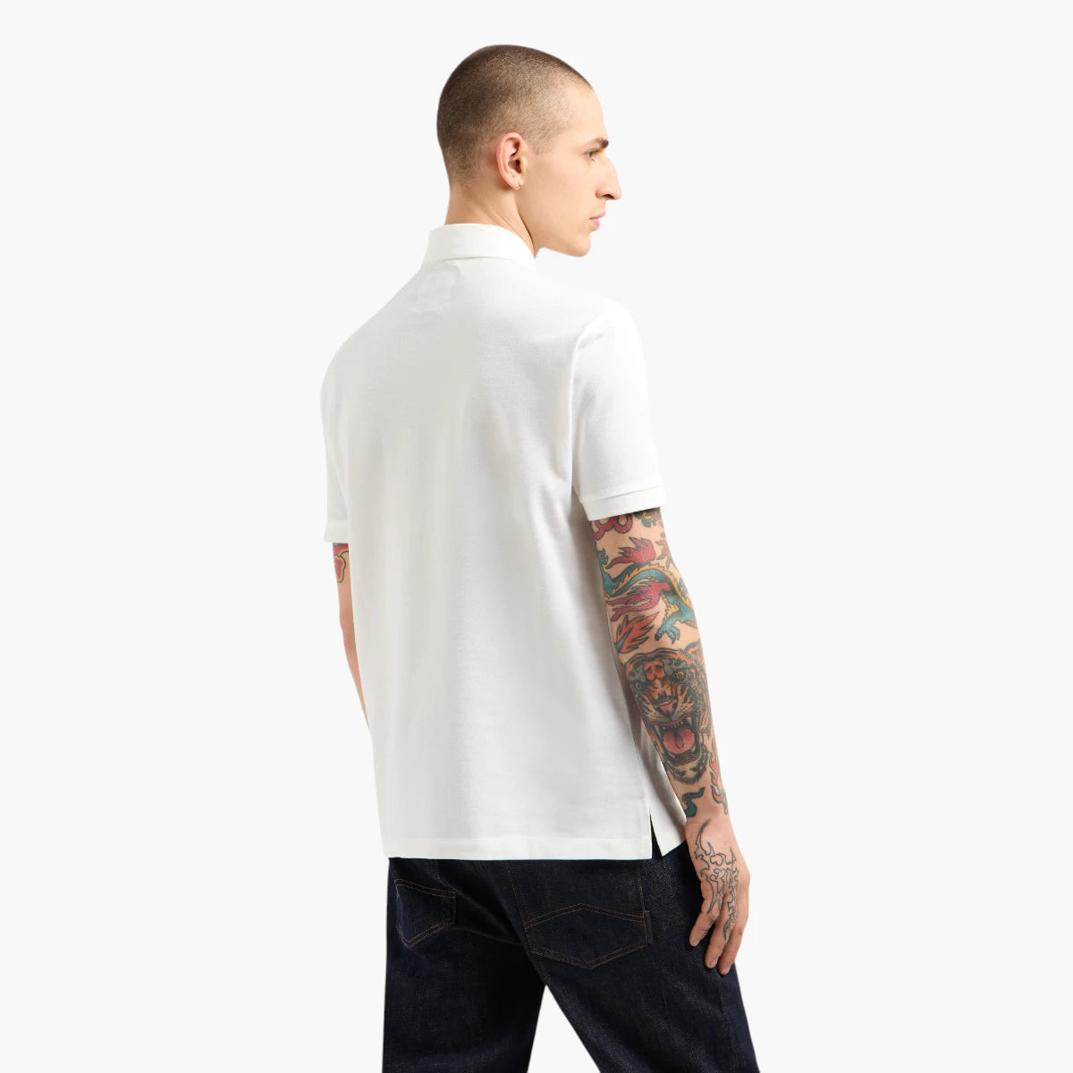 Armani Exchange Regular Fit Icon Logo Cotton Polo Shirt With Subtle Branding | LEVISONS