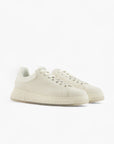 Emporio Armani Icon Leather Sneaker With Knurled Sole | LEVISONS