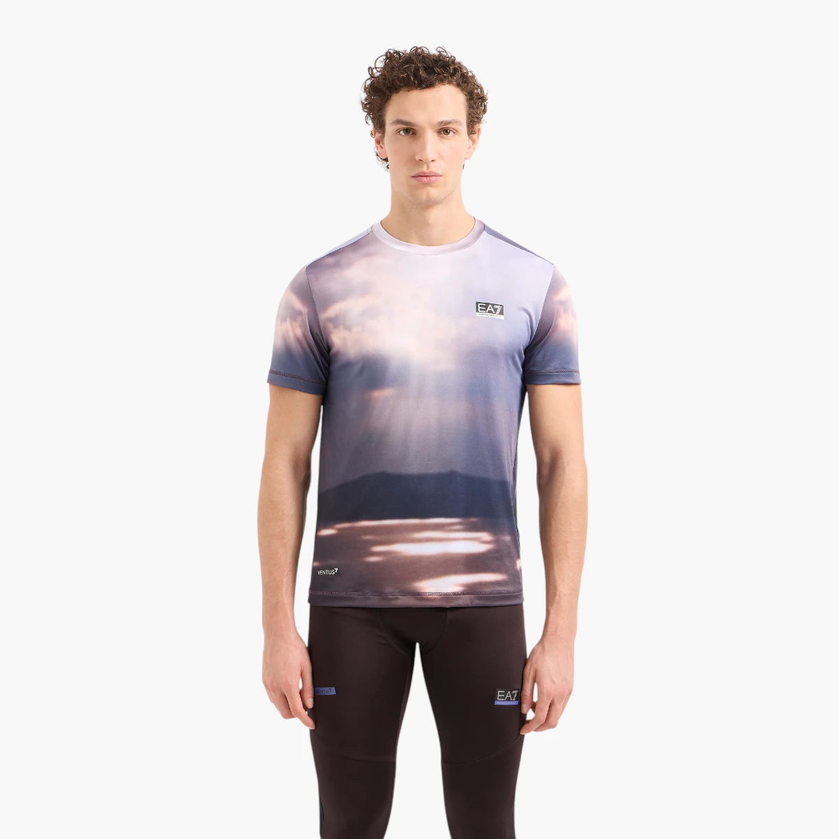 EA7 Ventus 7 Technical Fabric Crewneck T-Shirt | LEVISONS
