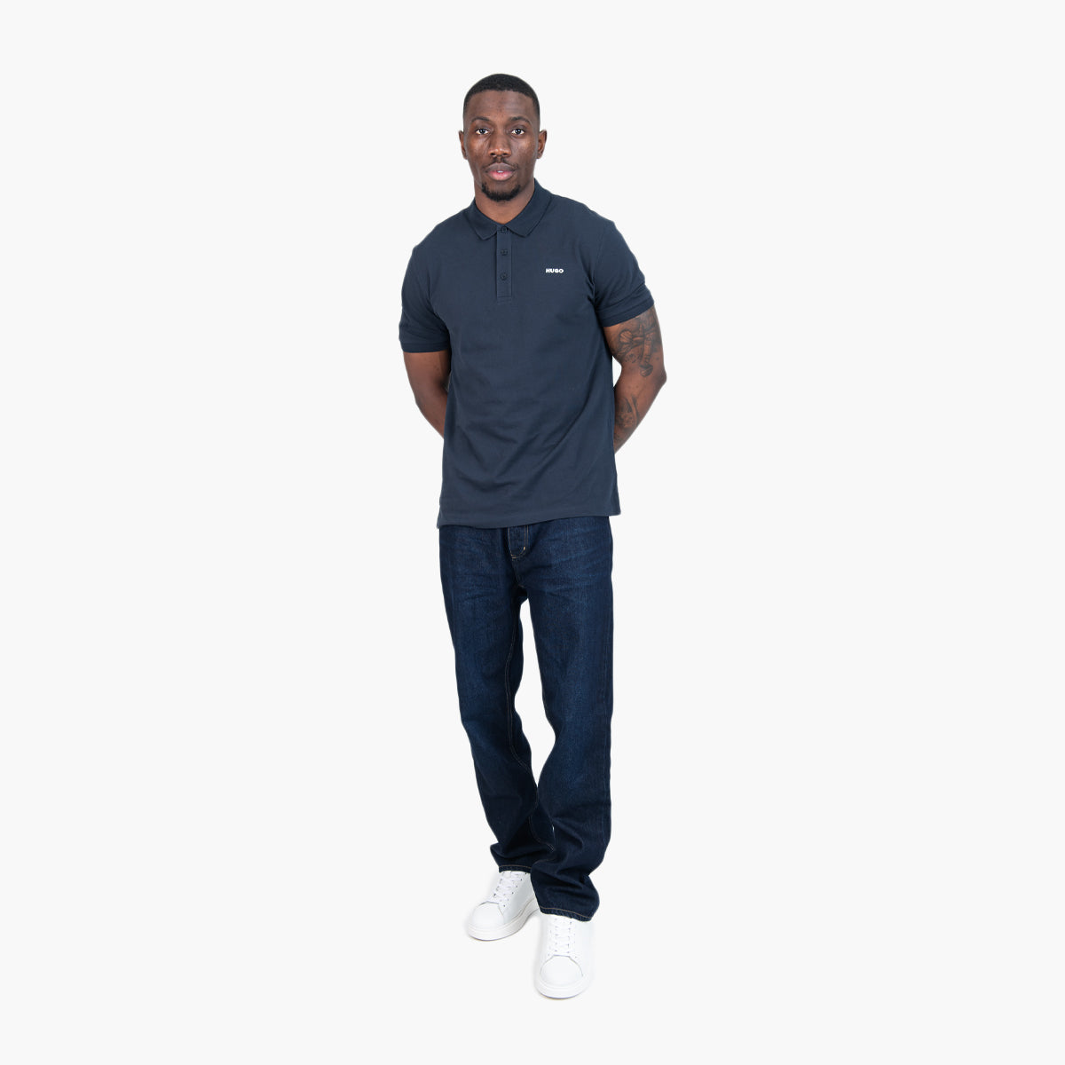 Hugo Red Cotton-Pique Polo Shirt With Logo Print | LEVISONS