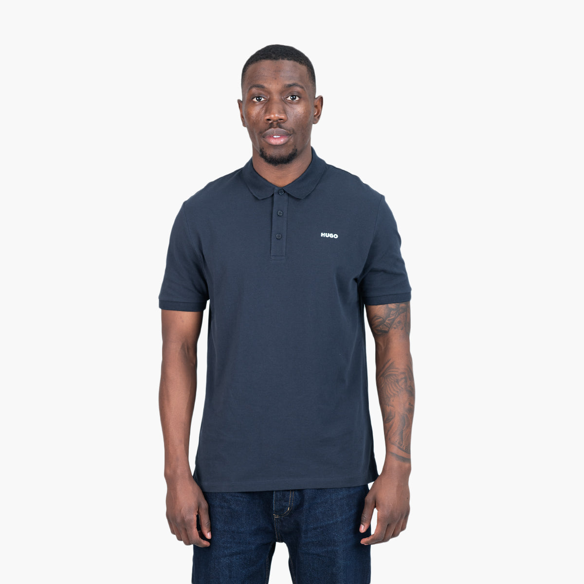 Hugo Red Cotton-Pique Polo Shirt With Logo Print | LEVISONS