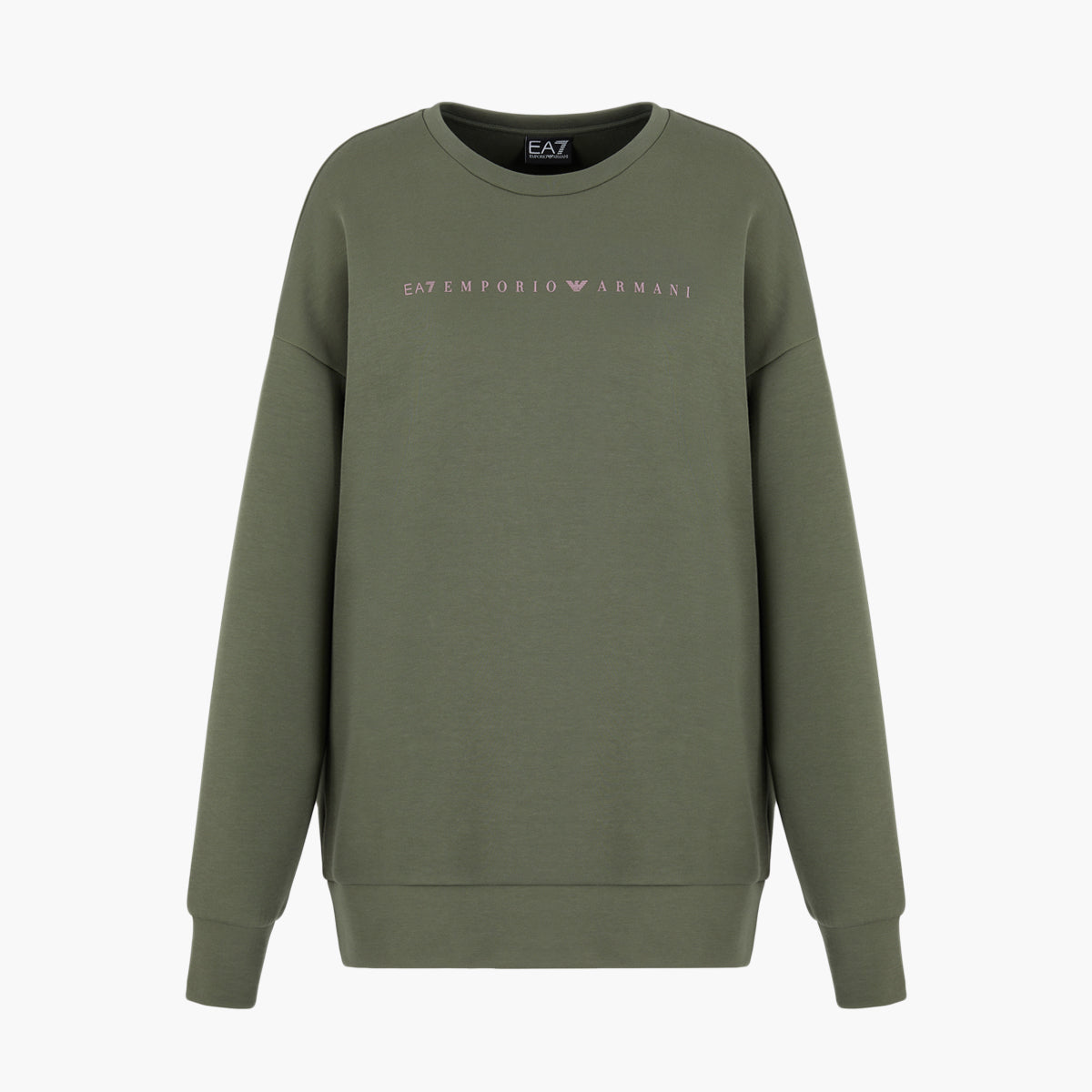 Ea7 Loose Fit Cotton Crewneck Sweatshirt With Subtle Branding | LEVISONS