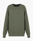 Ea7 Loose Fit Cotton Crewneck Sweatshirt With Subtle Branding | LEVISONS