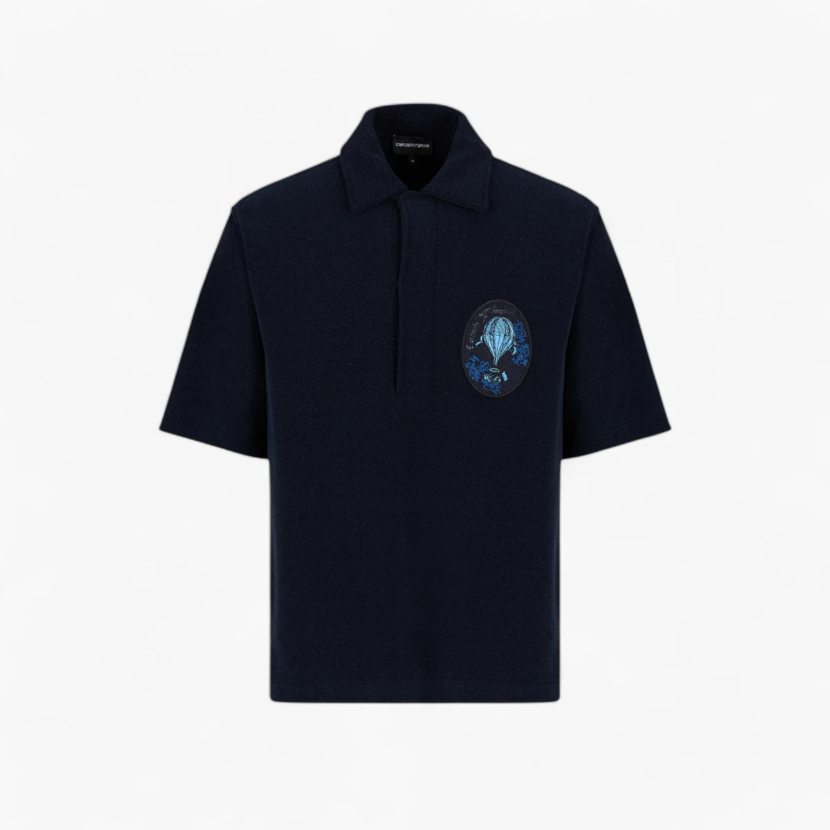 Emporio Armani Resort Collection Cotton Terry Polo Shirt With Logo Patch | LEVISONS