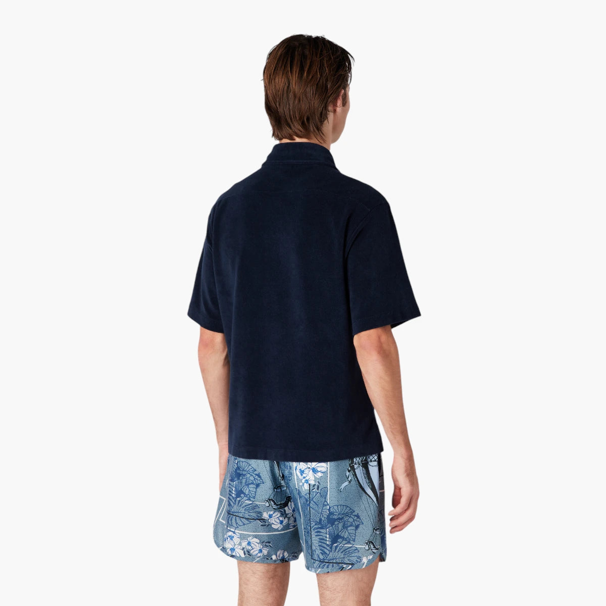 Emporio Armani Resort Collection Cotton Terry Polo Shirt With Logo Patch | LEVISONS