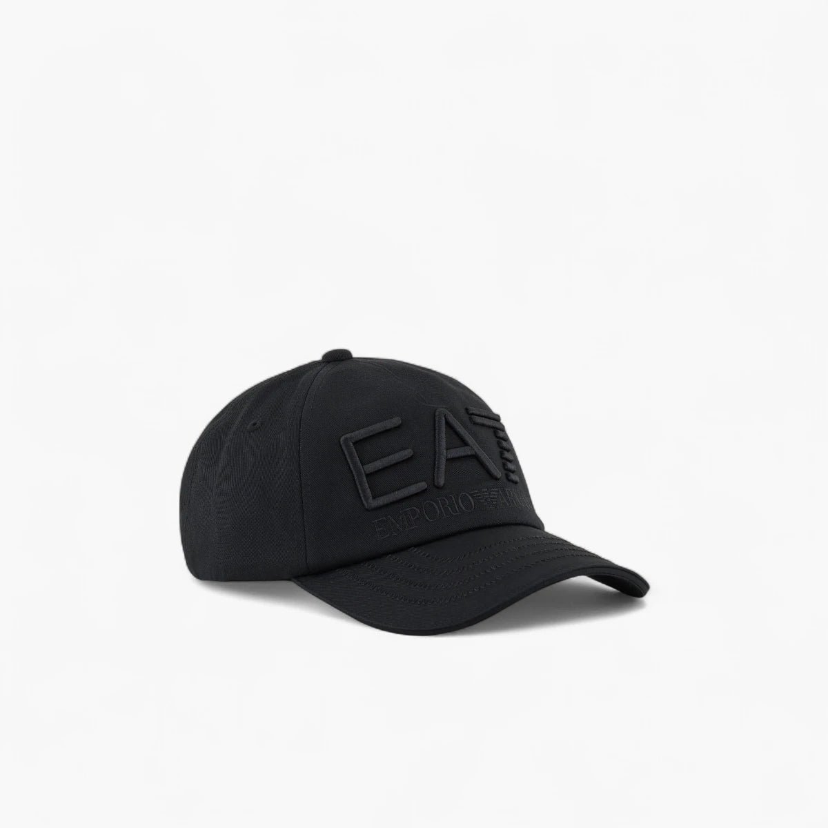 EA7 Logo Series Cotton Baseball Cap With Embossed Logo | LEVISONS