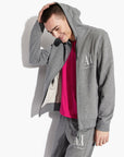 Armani Exchange Icon Logo Zip Up Hooded Sweatshirt | LEVISONS
