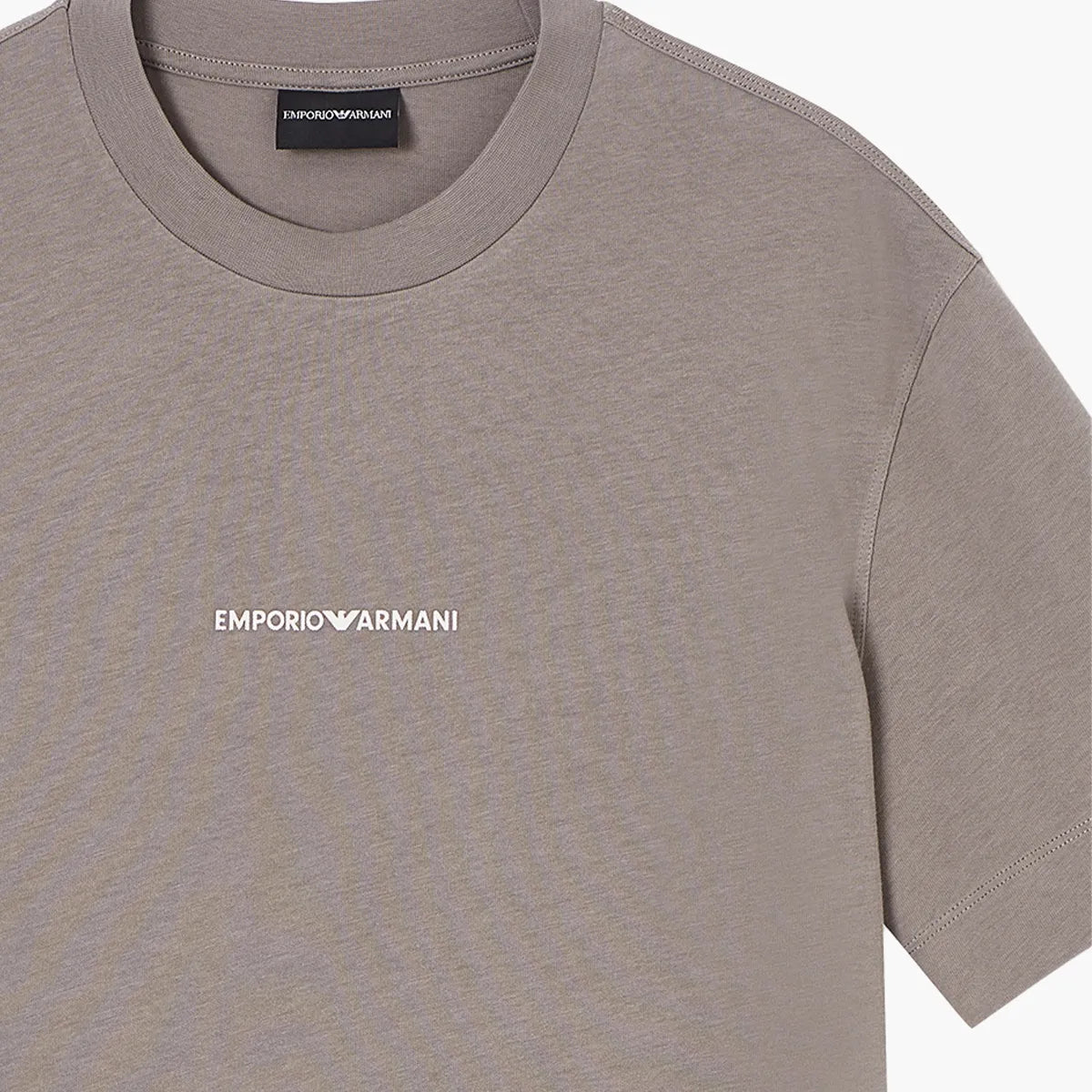 Emporio Armani Heavyweight Cotton T-Shirt With Logo Branding | LEVISONS