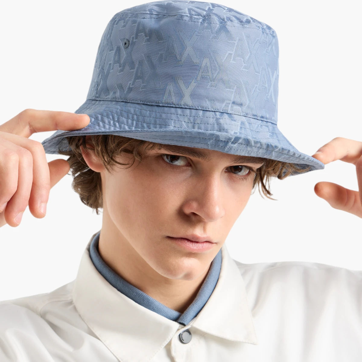 Armani Exchange All Over Logo Jacquard Bucket Hat | LEVISONS