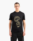 Emporio Armani Sustainable Cotton Blend T-Shirt With Embroidery | LEVISONS
