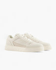 Emporio Armani Regenerated Leather Sneaker With Stitch Detailing | LEVISONS