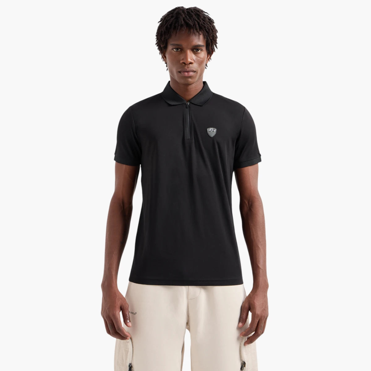EA7 Premium Shield Slim Fit Polo Shirt With Half Zip Closure | LEVISONS